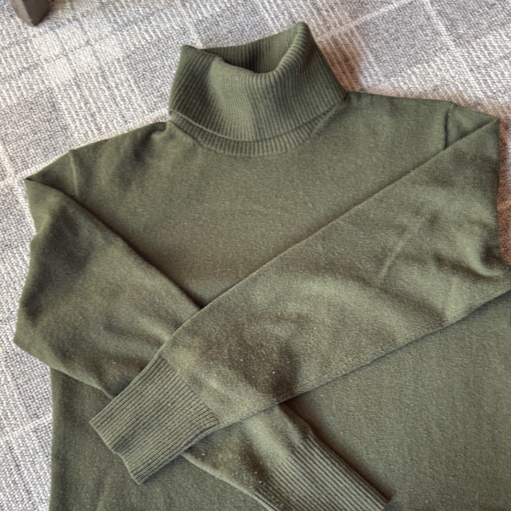 JOSEPH Olive Green Turtleneck Sweatersress